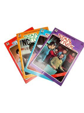 Vintage Star Trek Merrigold Press Coloring Book Lot 4 Spock Kirk More c 1979